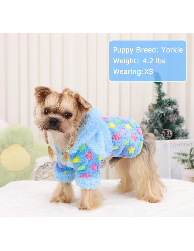 Sudadera para Perros Kosiyi con Capucha Azul Cielo