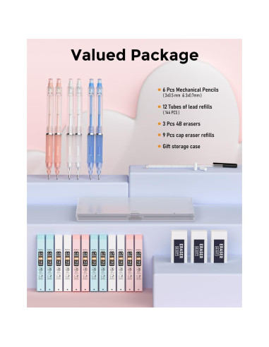 Set de Lápices Mecánicos Nicpro 25 Piezas 0.5 y 0.7 mm
