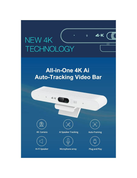 Webcam 4K PolaTab C4KHD con Micrófono y Altavoz Hi-Fi Webcam 4K PolaTab C4KHD con Micrófono y Altavoz Hi-Fi