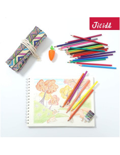 Juego de Lápices de Colores Borrables Jilide 24 Colores 2