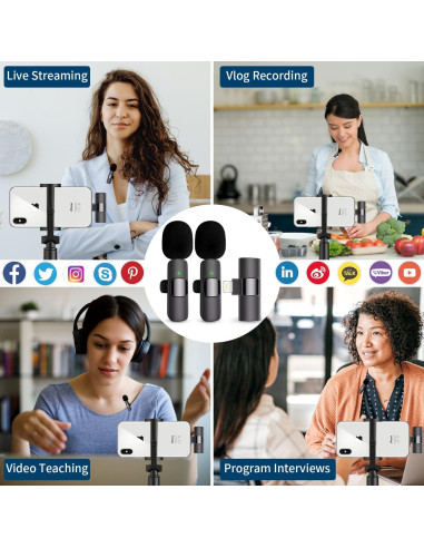 Micrófono Lavalier Inalámbrico Voijump M686 para iPhone