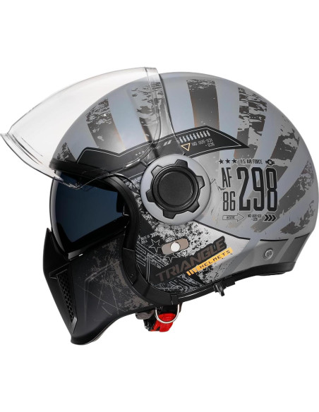 Casco de Motocicleta TRIANGLE OP12A Doble Visor XXL Casco de Motocicleta TRIANGLE OP12A Doble Visor XXL