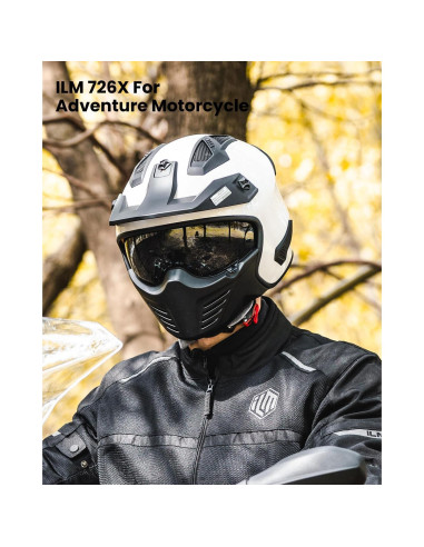 Casco Abierto ILM 3/4 para Motocicleta Blanco 2XL