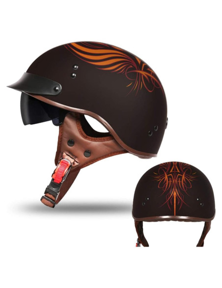 Casco de motocicleta VCOROS F-07 con visera solar y hebilla Casco de motocicleta VCOROS F-07 con visera solar y hebilla