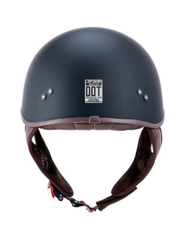 Casco de motocicleta JQF Gear MM107 Retro Negro Mate M