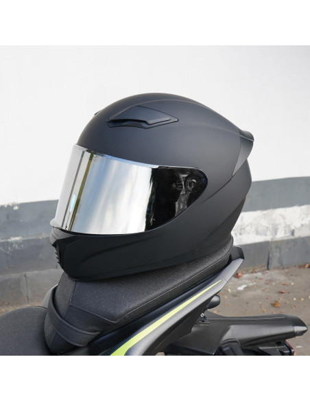 Casco Integral Negro JQF Gear WS-607 para Motocicleta M Casco Integral Negro JQF Gear WS-607 para Motocicleta M