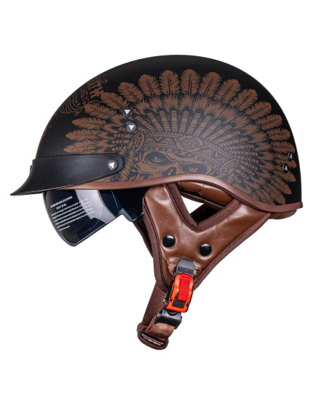 Casco de motocicleta VCOROS F02 Indio 2XL con visera solar Casco de motocicleta VCOROS F02 Indio 2XL con visera solar