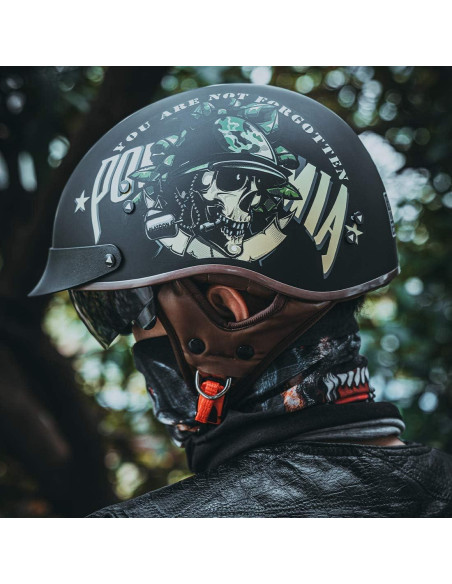 Casco de motocicleta VCOROS F-07 con visera solar y hebilla Casco de motocicleta VCOROS F-07 con visera solar y hebilla