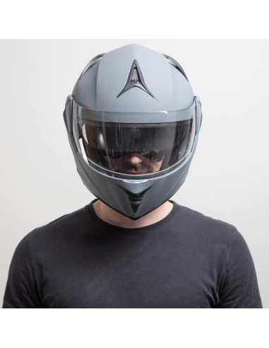 Casco Modular Westt Torque Doble Visera Adulto Gris