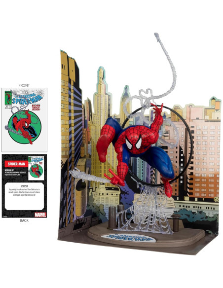 Figura Spider-Man 1:6 McFarlane Toys con Escena y Cómic Figura Spider-Man 1:6 McFarlane Toys con Escena y Cómic