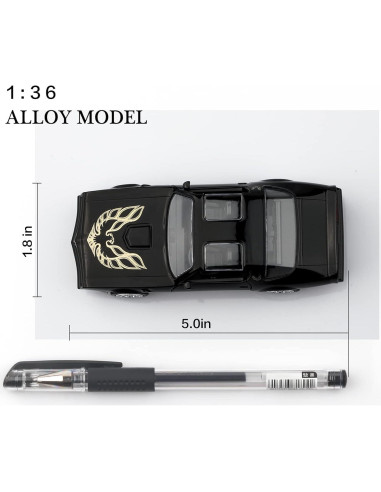 Coche de Fundición TOKAXI Pontiac Firebird 1:36 Negro