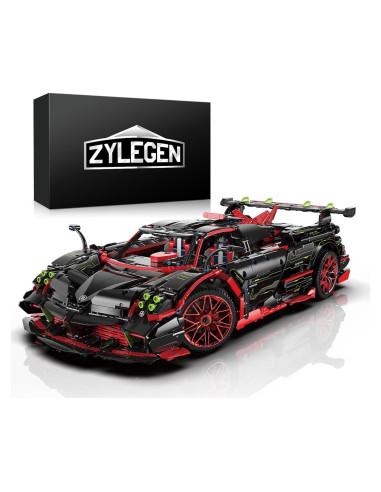 ZYLEGEN Kit de Construcción Coche Deportivo Rojo 54 cm