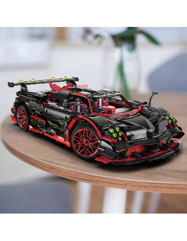 ZYLEGEN Kit de Construcción Coche Deportivo Rojo 54 cm