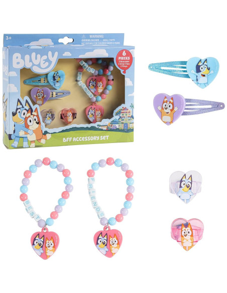 Set de Joyería para Niñas Luv Her BFF 6 Piezas con Anillos y Pulseras Set de Joyería para Niñas Luv Her BFF 6 Piezas con Anillos y Pulseras