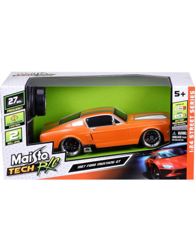 Auto R/C Maisto 1:24 Ford Mustang GT Naranja 2.4 GHz