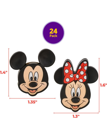 Anillos de Cupcake Mickey y Minnie Mouse DecoPac - 24 Piezas Anillos de Cupcake Mickey y Minnie Mouse DecoPac - 24 Piezas