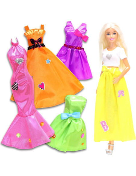 Kit de Manualidades Barbie Diseñadora de Moda - 5 Atuendos DIY Kit de Manualidades Barbie Diseñadora de Moda - 5 Atuendos DIY