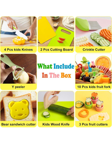 Juego de Cocina para Niños Reaeon 23 Piezas Seguro y Divertido