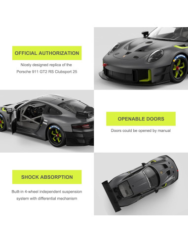 Coche RC Rastar 1/14 Porsche 911 GT2 RS Clubsport 25