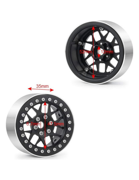 Ruedas Beadlock MOHERO 2.2" (5.08 cm) para Coche RC 1/10 Ruedas Beadlock MOHERO 2.2" (5.08 cm) para Coche RC 1/10