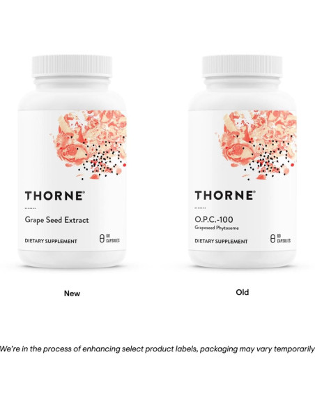 THORNE Extracto de Semilla de Uva Antioxidante 60 Cápsulas THORNE Extracto de Semilla de Uva Antioxidante 60 Cápsulas