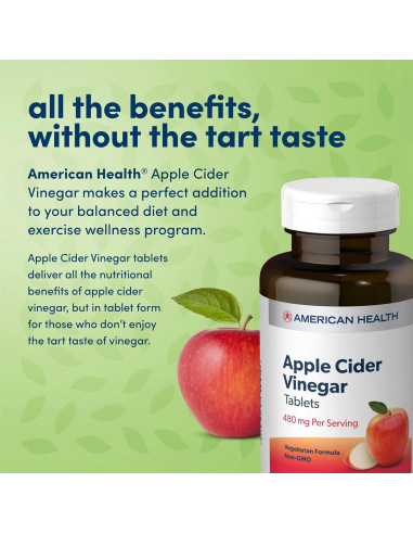 Vinagre de Manzana en Pastillas American Health 90 g