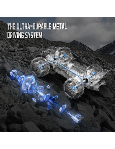 Coche RC 4WD Evmore 1/16 43 mph Todo Terreno 2 Baterías