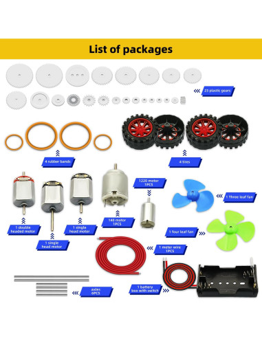 Kit de Motores DC Eléctricos CenryKay 1.5-3V 15000RPM