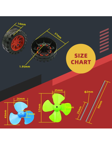 Kit de Motores DC Eléctricos CenryKay 1.5-3V 15000RPM