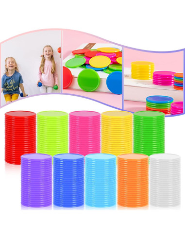 Fichas de Póker Wpxmer 250 PCS Plástico 3.81 cm 10 Colores