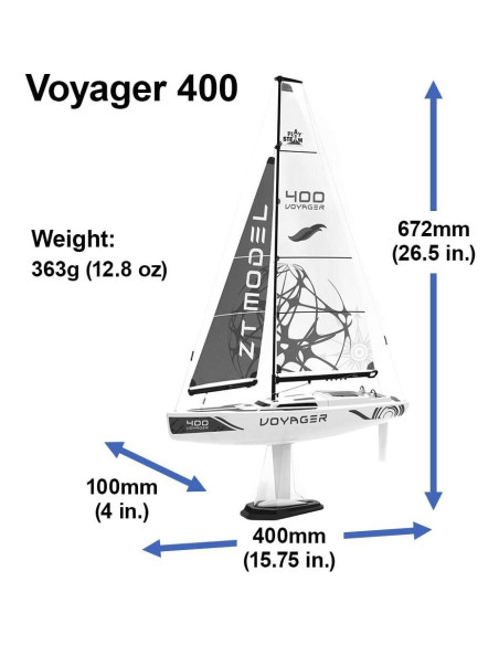 Barco de Vela RC PlaySTEAM Voyager 400 Rojo 66 cm Barco de Vela RC PlaySTEAM Voyager 400 Rojo 66 cm