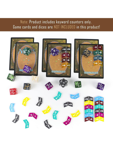 60 Piezas Contadores Coloridos MTG para Juegos de Cartas 60 Piezas Contadores Coloridos MTG para Juegos de Cartas