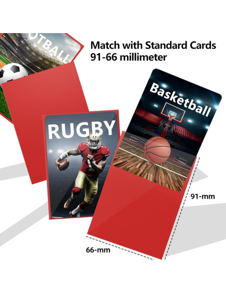 1000 Fundas de Cartas Mlikero Rojas 66x91 mm Mate 1000 Fundas de Cartas Mlikero Rojas 66x91 mm Mate