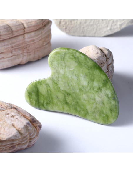 Herramienta Facial Gua Sha Dimeho Jade 8x6x0.6 cm Cuidado Piel Herramienta Facial Gua Sha Dimeho Jade 8x6x0.6 cm Cuidado Piel