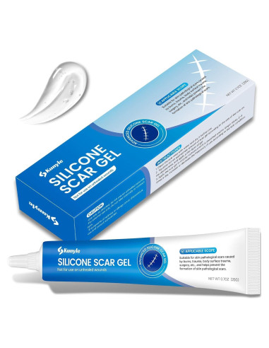 Gel de Cicatrices de Silicona Kunyle 20g - Eliminación de Queloides y Estrías