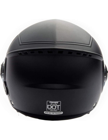 Casco Abierto MMG Blaze Negro Mate Mediano DOT