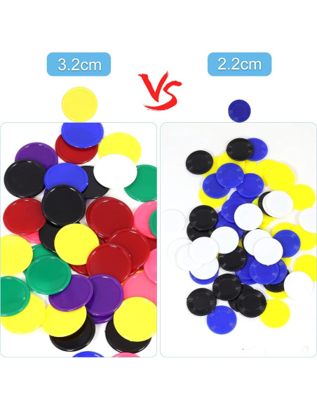 480 Fichas de Póker Plástico 3CM 8 Colores para Juegos 480 Fichas de Póker Plástico 3CM 8 Colores para Juegos
