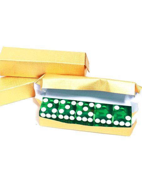 Dados de Casino GSE Set de 5 Verdes 19mm Alta Precisión Dados de Casino GSE Set de 5 Verdes 19mm Alta Precisión