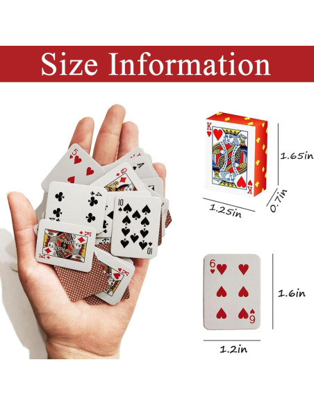 Mini Cartas de Juego VOVCIG 10 Juegos de Póker Viaje Mini Cartas de Juego VOVCIG 10 Juegos de Póker Viaje