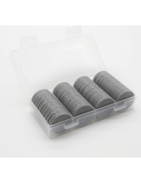 Juego de 100 Fichas de Plástico para Aprendizaje 25 mm Gris Juego de 100 Fichas de Plástico para Aprendizaje 25 mm Gris