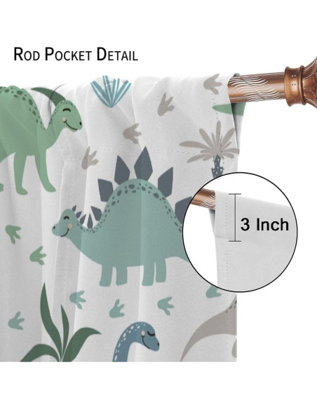 Cortina Opaca Dinosaurio Kurtect 2 Paneles 106x114 cm Cortina Opaca Dinosaurio Kurtect 2 Paneles 106x114 cm
