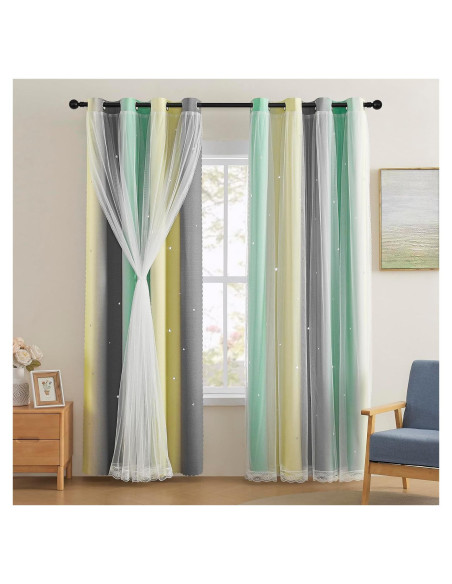 Cortina Opaca XiDi Arcoíris 34x183 cm para Niños Cortina Opaca XiDi Arcoíris 34x183 cm para Niños