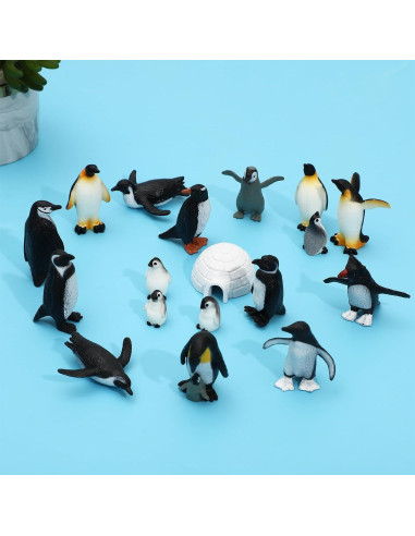 Juego de 18 Figuras de Pingüinos ONEST Juguetes Educativos