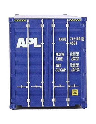 Contenedor 40' Hi Cube APL Walthers Escala HO Azul Blanco