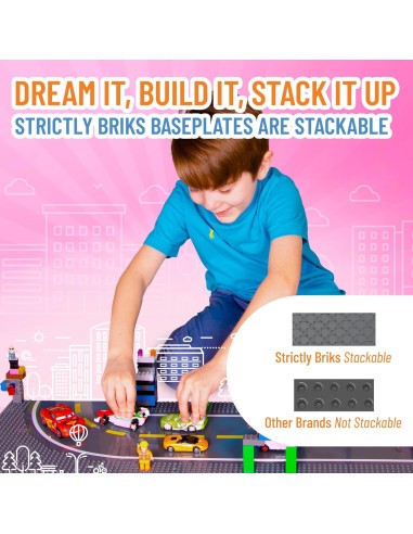 Placas de Base Strictly Briks 25,4 x 25,4 cm Paquete de 4