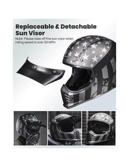 Casco Integral ILM Z502 Bandera Patriótica XXL Casco Integral ILM Z502 Bandera Patriótica XXL