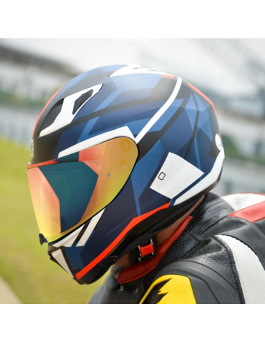 Visera de Casco de Moto RIDLOG HJ-31 Tinte Rojo UV