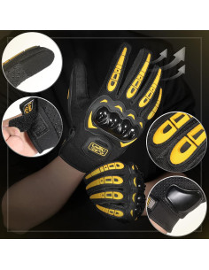Guantes de Motocicleta COFIT XXL Amarillo Transpirables 2