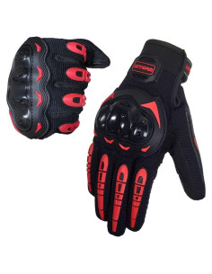 Guantes de Motocross 1Storm MCS17 XL Rojo Táctil Reforzado