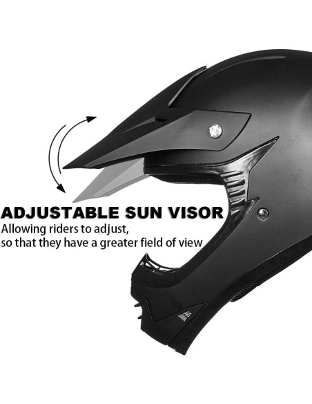 Casco de Motocross ILM B07 para Niños con Gafas y Guantes Casco de Motocross ILM B07 para Niños con Gafas y Guantes